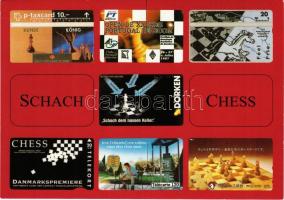 1998 Schach / Chess. Frank Helm Privatcard - modern sakk képeslap / modern chess postcard, phonecards with chess motives
