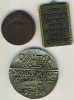 2db magyar + 1db német ffém + Br emlékérem T:2