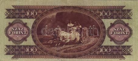 1947. 100Ft hátlapi nyomat lefelé csúszva! T:II-