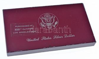 Amerikai Egyesült Államok 1984S 1$ Ag "XXIII. nyári olimpiai játékok Los Angeles" eredeti ...
