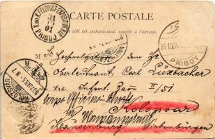 1901 Constantinople, Instanbul; Carte militaire / Turkish military, group of soldiers with military ...