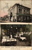 1909 Duchov, Dux; Hotel Deutsches Haus Raimund Müller Hotelier / hotel and restaurant, interior with waitresses. Anitta Wien 8499. (fl)