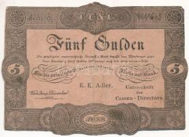 Ausztria 1833. 5G "11601" vízjeles papíron, körbevágva T:IV