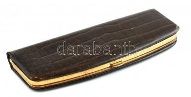 Mont Blanc toll és töltőceruza, tokban, kopásnyomokkal, h: 12,5 cm