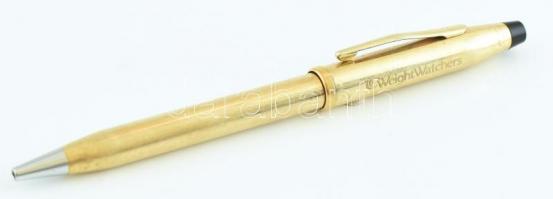 Cross aranyszínű golyóstoll, kopásnyomokkal, h: 14 cm
