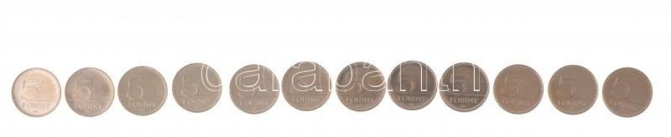 2021. 5Ft Cu-Ni-Zn "75 éves a Forint" (12x, ebből 6xklf), rollniból T:1