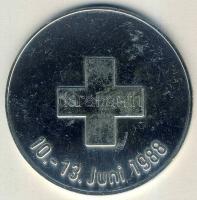 NSZK 1988. "100 éves a Német Vöröskereszt" nagyalakú Ffm plakett T:2
