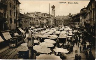 1927 Verona, Piazza Erbe / fruit market