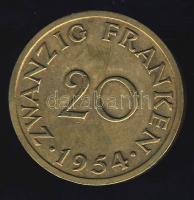 NSZK / Szárvidék 1954. 20Fr T:2/3+