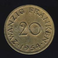 NSZK / Szárvidék 1954. 20Fr T:2/3+