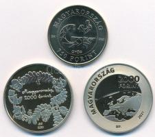 2021. 750Ft Cu-Ni-Zn "Győr 750" + 2000Ft Cu-Ni-Zn "Az égigérő fa" + 2000Ft Cu-Ni...