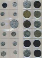 611db világpénz, igen sok tengerentúllal, régi és új, jobbakkal, benne ezüstök, albumlapokon T:vegye...