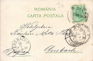 1898 Craiova, O parte a Liceului Carol I, Strada Unirei / street view, school, Romanian folklore. Ar...