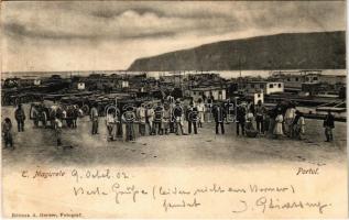 1902 Turnu Magurele, Portul / port, market. Editura A. Gerber (EB)