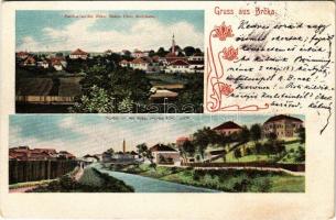 1903 Brcko, Brcka; Partie an der Brka, linkes Ufer (Kolobara), rechtes Ufer (Atik) / riverside (EK)