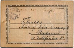 1898 Liberec, Reichenberg; Gruß aus... Wooden greeting card made out of tree bark