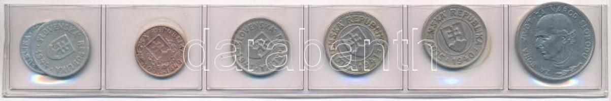 Szlovákia 1939. 5K Ni "Andrej Hlinka" + 1940. 20h Br + 1940. 1K Cu-Ni + 1941. 50h Cu-Ni + ...