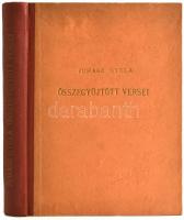 Juhász Gyula összegyűjtött versei. Szeged, 1943., Szukits, 1 t.+399 p. Kiadói félvászon-kötés, kissé kopott borítóval.