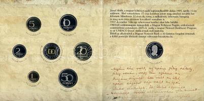 2005. 1Ft-100Ft 7klf db + 10Ft "József Attila" szettben T:PP Csak 7000db!