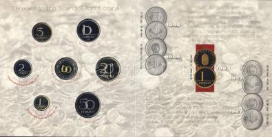 2008. 1Ft-100Ft 7 klf db, "Búcsú az egy, -és kétforintostól" díszes szettben T:PP Csak 4000db!