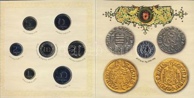 2008. 1Ft-100Ft 7klf db + Mátyás denár Ag fantáziaverete "Reneszánsz emlékév" szettben T:BU Csak 3000db!