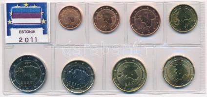 Észtország 2011. 1c-2E forgalmi összeállítás (8xklf) T:1-2 Estonia 2011. 1 Cent - 2 Euro coin set (8xdiff) C:UNC-XF