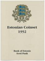 Észtország 1992. 5s-1K forgalmi sor (5xklf) T:1,1- patina Estonia 1992. 5 Senti - 1 Kroon coin set (5xdiff) C:UNC,AU patina