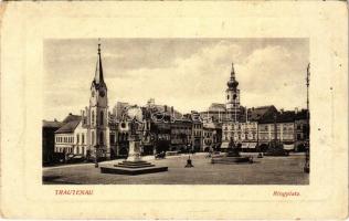 Trutnov, Trautenau; Ringplatz, Hotel Stark / square, hotel, shops. W.L. Bp. 3457. (EK)