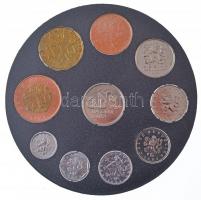 Csehország 1994. 10h-50K (9xklf) forgalmi sor + "Ceska Narodni Banka" emlékérem tokban T:1...