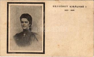 Erzsébet királyné (Sissi) gyászlapja 1837-1898 / Obituary card of Empress Elisabeth of Austria (Sisi) (fl)