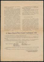 1956 A Magyar Dolgozók Pártja Központi Vezetőségének hirdetménye az új pártelnökség kinevezéséről (e...