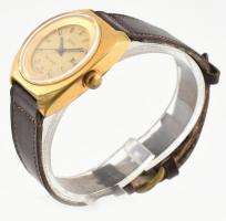 Zaria szovjet mechanikus női karóra, 22 köves, eredeti szíjjal, korának megfelelő állapotban, d: 25 ...