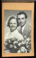 1952 Esküvői fotóalbum 14 db fotóval, 13,5x8,5 cm méretben