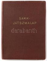 1954 Sakk-játszmalap, kitöltetlen