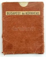 cca 1930 Budapest és környékének térképe, 1 : 75.000, vászonra kasírozva, eredeti (sérült) papírtokban, 53,5x40,5 cm