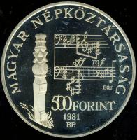 1981. 500Ft Ag "Bartók Béla" T:PP