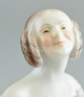 Herendi Déryné, kézzel festett, jelzett, kopásnyomokkal, m:21 cm