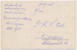 1916 Temesvár, Timisoara; Unterstände bei d. Luftschiffhalle / fedezék építése a léghajó hangárnál /...