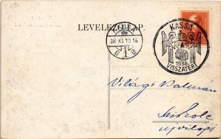 Krasznahorkaváralja, Krásnohorské Podhradie; vár / Hrad Krásna Horka / castle + "1938 Kassa vis...