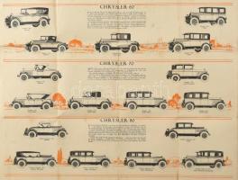 cca 1930 Chrysler Modelle "50" "60" "70" "80". Kihajtható, i...
