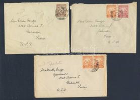1941-1946 3 db levél az USA-ba, 1941-1946 3 covers to Texas, 1941-1946 3 Briefe nach Texas