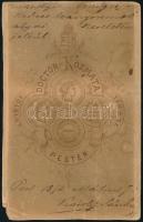 1872 Gróf Károlyi Sándor (1831-1906) politikus, 1848-49-es főhadnagy, keményhátú fotó, lányának dedi...