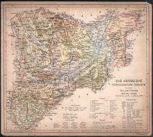 cca 1940 Vas vármegye közigazgatási térképe. Terv.: Tallián Ferenc. 1 : 400.000. Magyar Földrajzi Intézet Rt., karton, kissé sérült, foltos, 30,5x27 cm