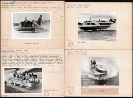 cca 1960-1975 Légpárnás hajók, szállítóeszközök, kísérleti járművek, 33 oldalnyi fényképes dokumentáció