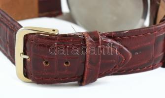 Omega Jumbo 1950. másodpercmutatós, kissé korrodált számlappal, bőr szíjjal, működő állapotban, hozz...