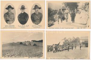 4 db RÉGI japán cserkész képeslap saját tokban / 4 pre-1945 Japanese boy scouts postcards in its own case