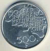 Belgium 1980. 500Fr "150 éves Belgium" lemezelt Ag T:2 kis ph