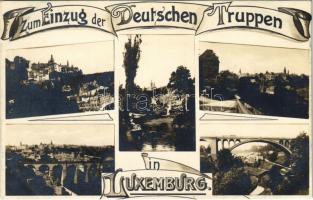 Zum Einzug der Deutschen Truppen in Luxemburg / WWI German military, occupation of Luxembourg