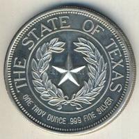 USA 1986. 1 Troy oz. Ag "150 éves Texas" T:PL Tanúsítvánnyal!