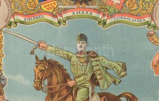 cca 1934 "Emlékül a haza szolgálatára", Horthy Miklós kormányzó arcképével, angyalos-koron...